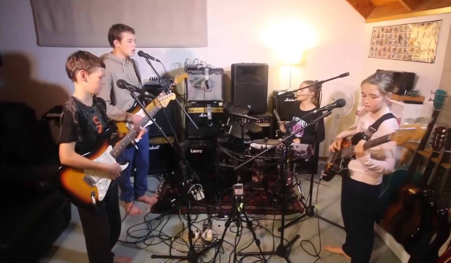 Watch Talented Family Rock Band Playing The Classic ‘Comfortably Numb
