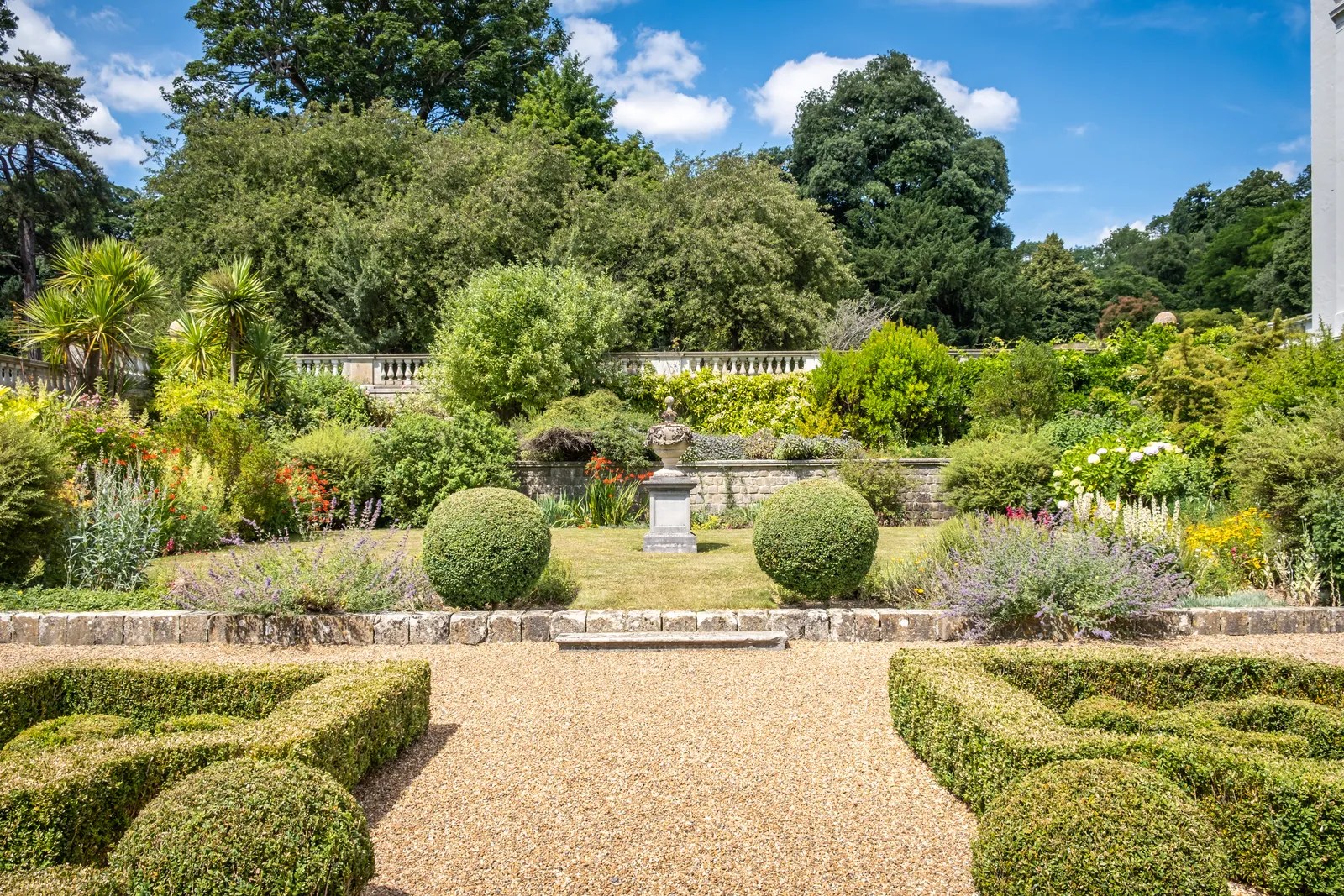 A view of the elegant gardens