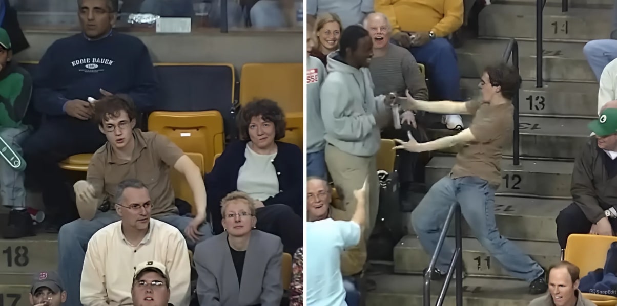 A Bon Jovi Fan Rocks Celtics Game With Spontaneous Wild Dance