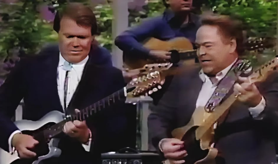 Legendary Glen Campbell And Roy Clark Rock The House With “Ghost Riders”