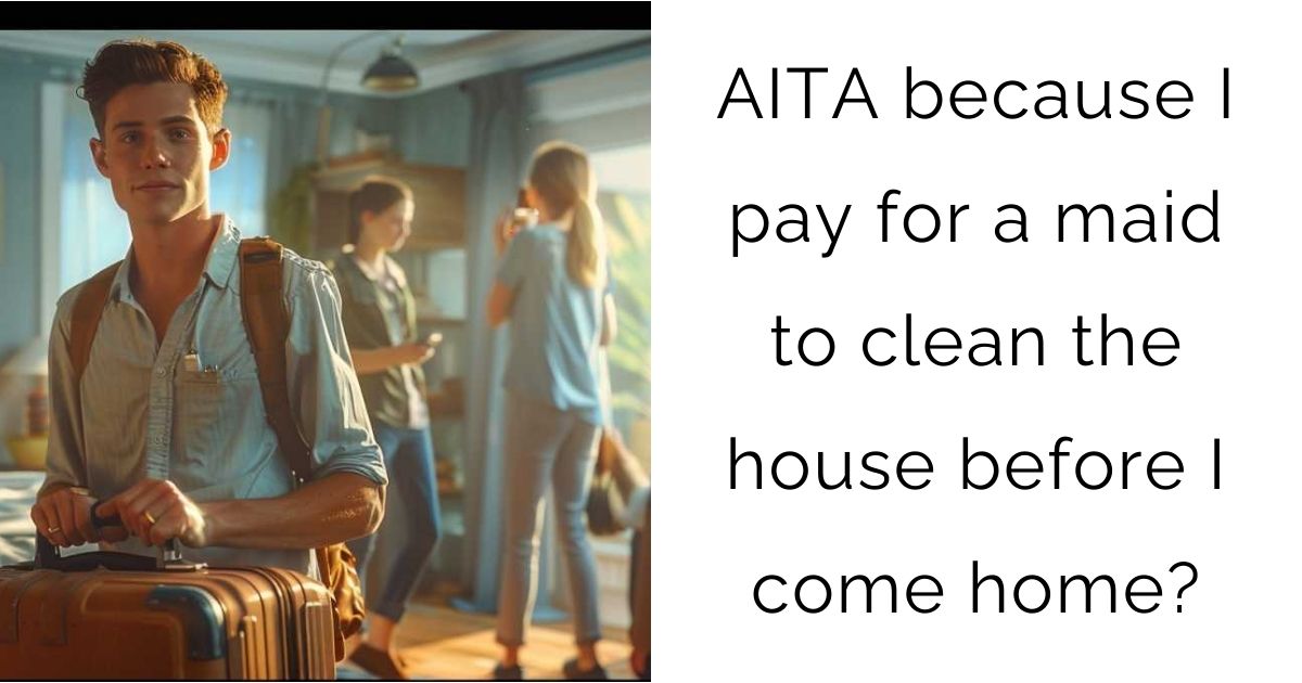 AITA because I pay for a maid to clean the house before I come home?
