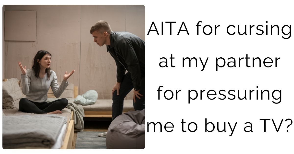 AITA for cursing at my partner for pressuring me to buy a TV?