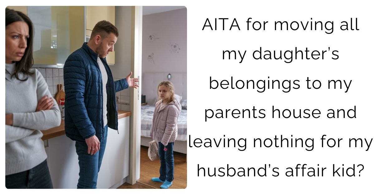 AITA for moving all my daughter’s belongings to my parents house and leaving nothing for my husband’s affair kid?