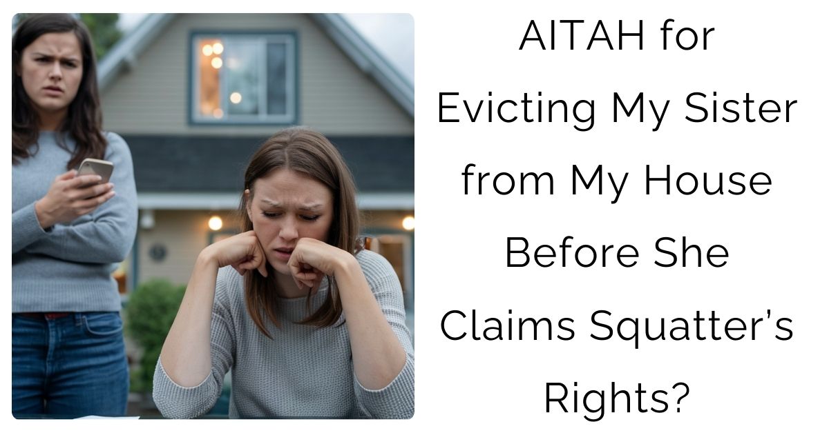 AITAH for Evicting My Sister from My House Before She Claims Squatter’s Rights?