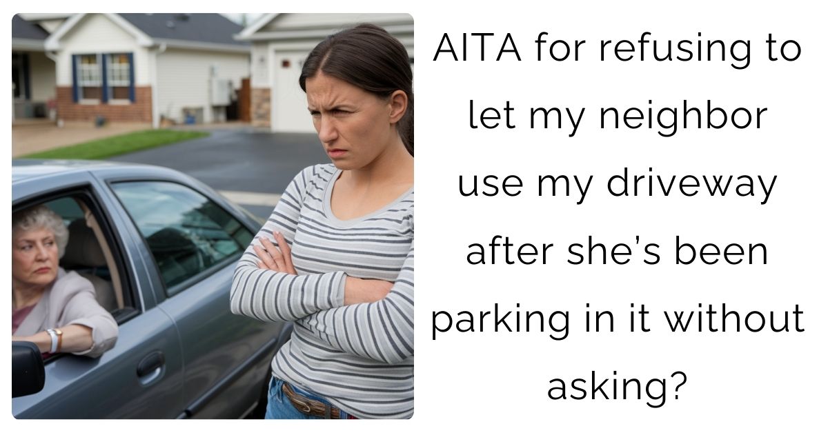 AITA for refusing to let my neighbor use my driveway after she’s been parking in it without asking?