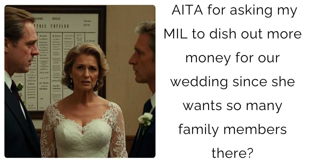 AITA for asking my MIL to dish out more money for our wedding since she wants so many family members there?