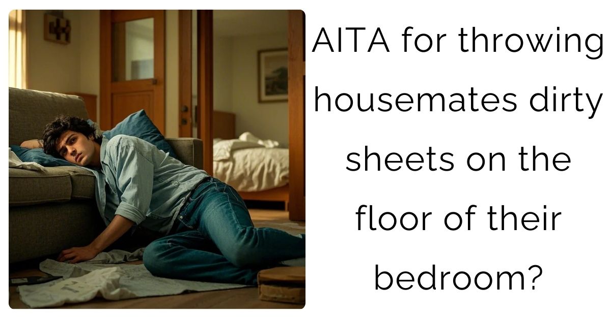 AITA for throwing housemates dirty sheets on the floor of their bedroom?