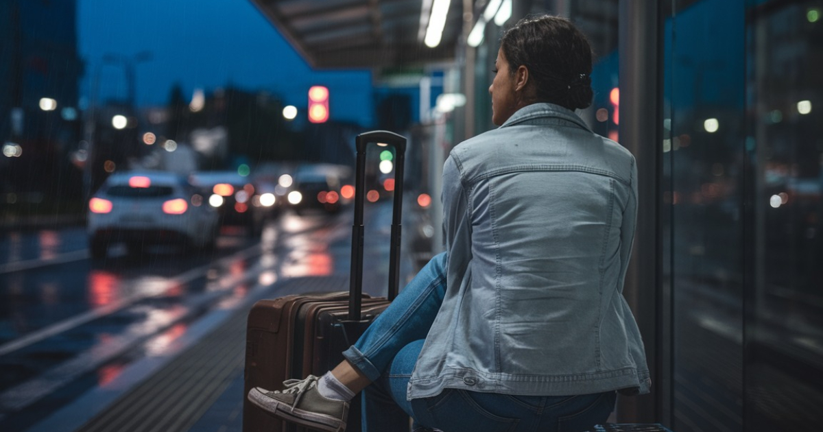 A Woman Sits At The Bus Stop With A Large Suitcase Every Day – I Decided To Approach Her, Which Unveiled A Heartbreaking Story