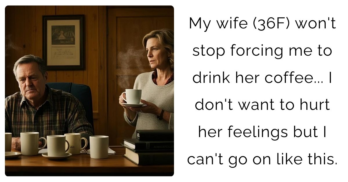 My wife (36F) won’t stop forcing me to drink her coffee… I don’t want to hurt her feelings but I can’t go on like this.