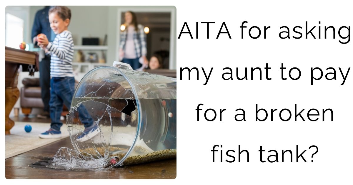 AITA for asking my aunt to pay for a broken fish tank?