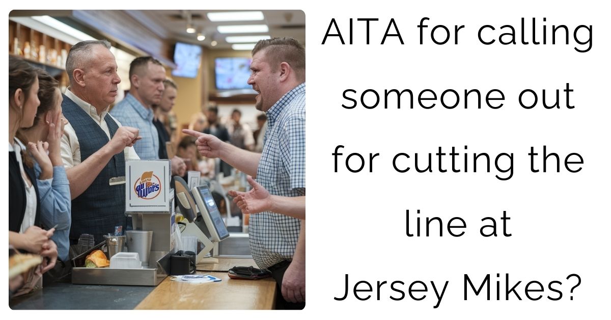 AITA for calling someone out for cutting the line at Jersey Mikes?