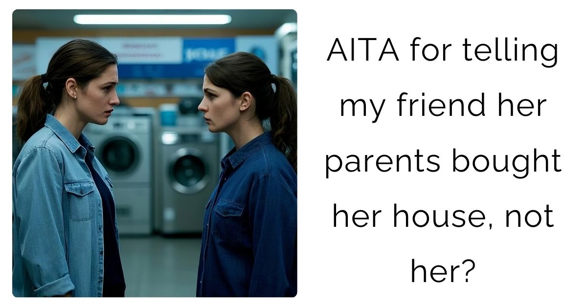 AITA for telling my friend her parents bought her house, not her?