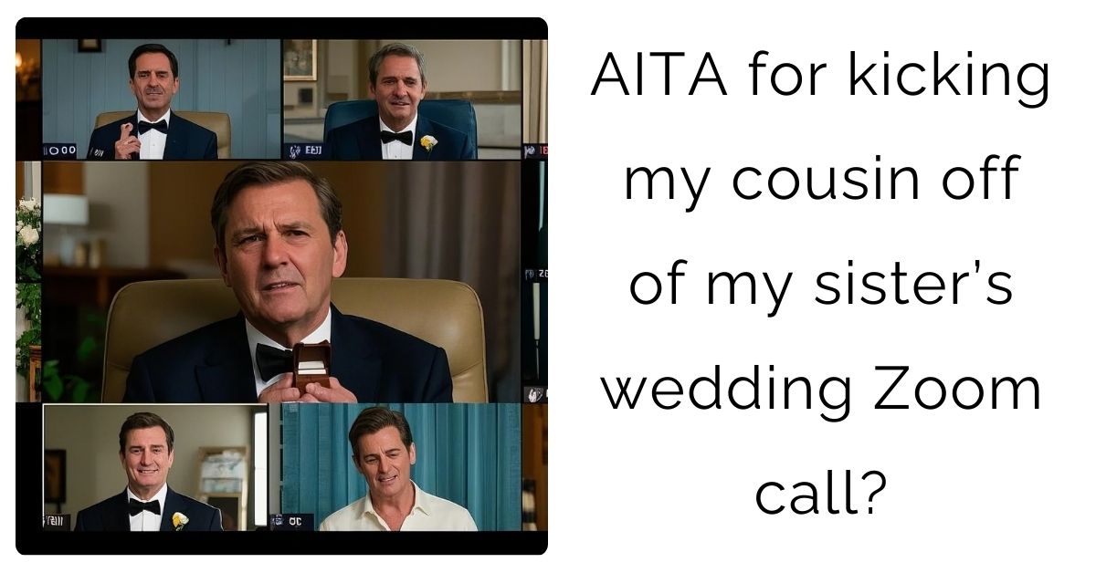 AITA for kicking my cousin off of my sister’s wedding Zoom call?