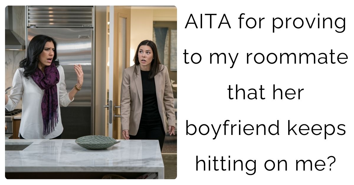 AITA for proving to my roommate that her boyfriend keeps hitting on me?
