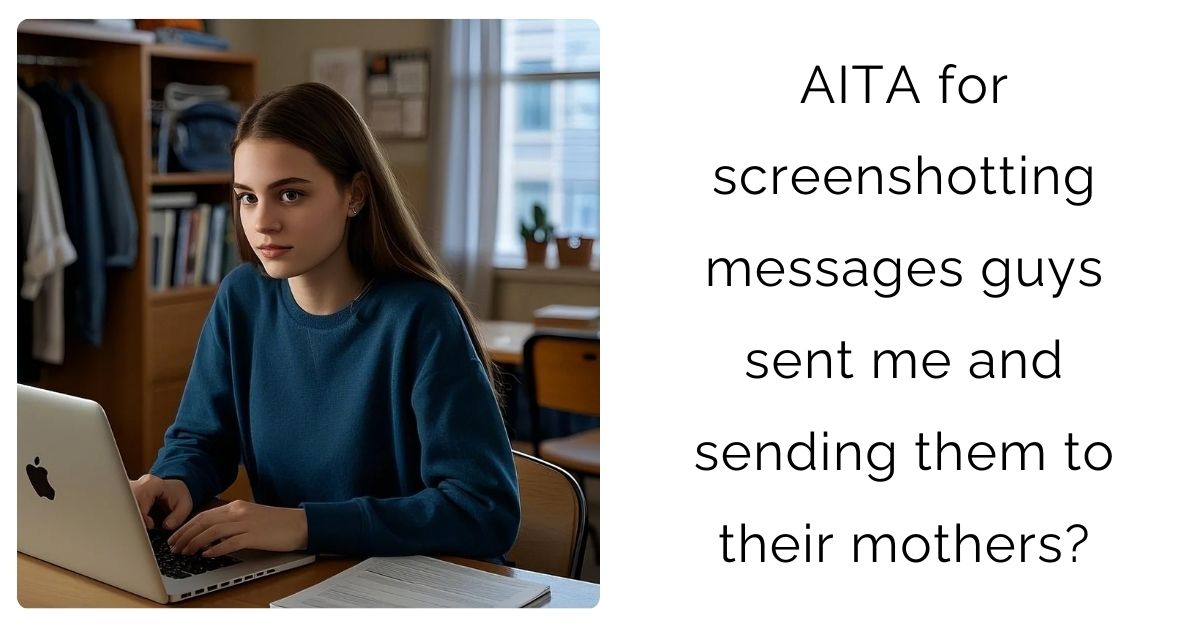 AITA for screenshotting messages guys sent me and sending them to their mothers?