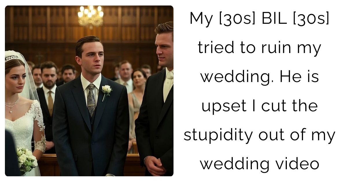 My [30s] BIL [30s] tried to ruin my wedding. He is upset I cut the stupidity out of my wedding video