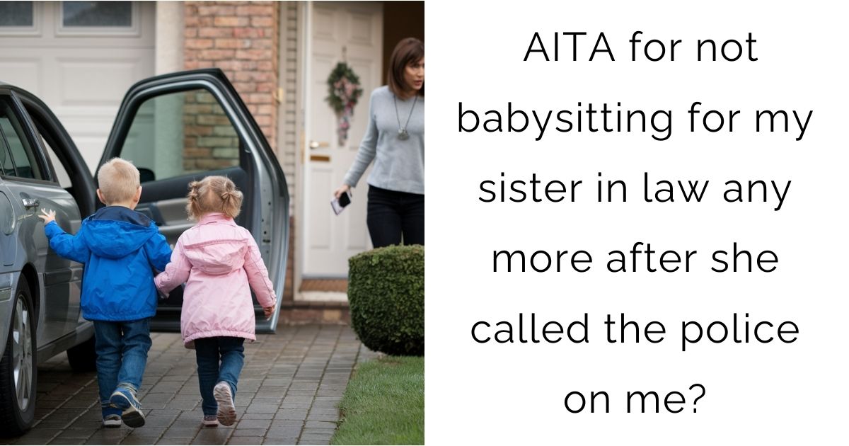 AITA for not babysitting for my sister in law any more after she called the police on me?
