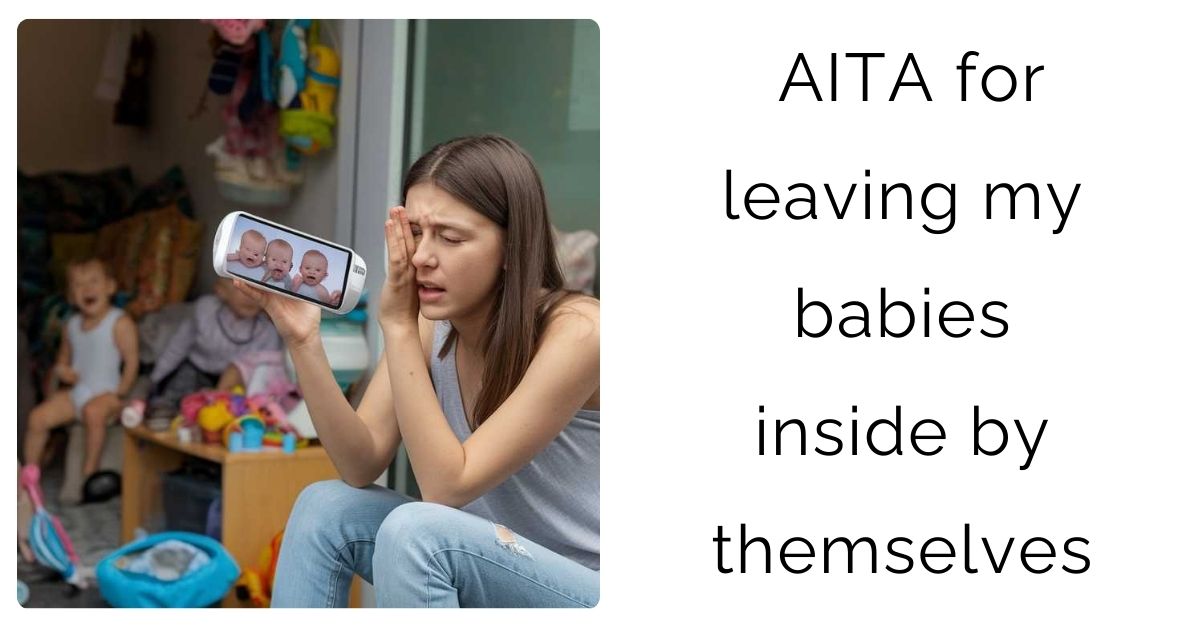 AITA for leaving my babies inside by themselves