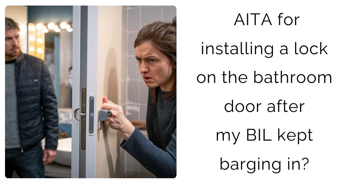 AITA for installing a lock on the bathroom door after my BIL kept barging in?