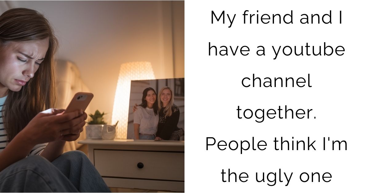 My friend and I have a youtube channel together. People think I’m the ugly one