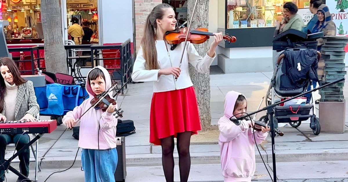 Karolina Protsenko And Her Brothers’ Christmas Street Performance That Captivates All