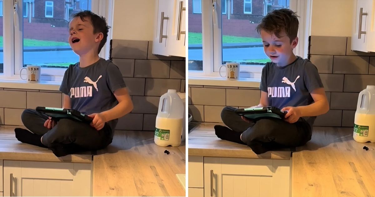 Little Boy Nails Celine Dion’s Iconic Song In The Kitchen