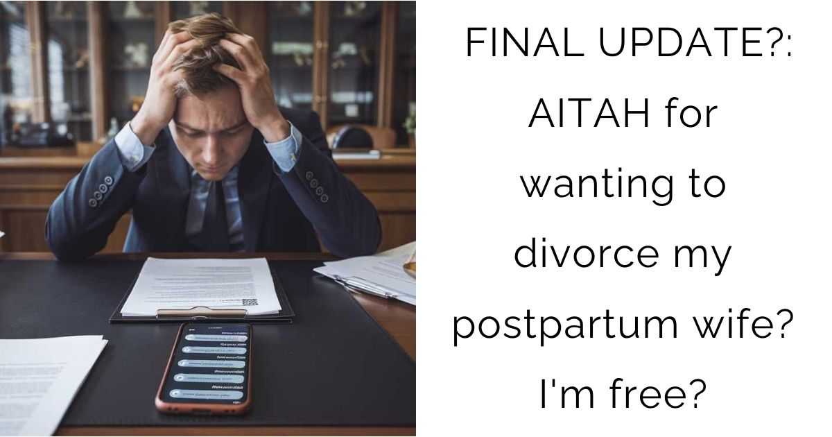 FINAL UPDATE?: AITAH for wanting to divorce my postpartum wife? I’m free?