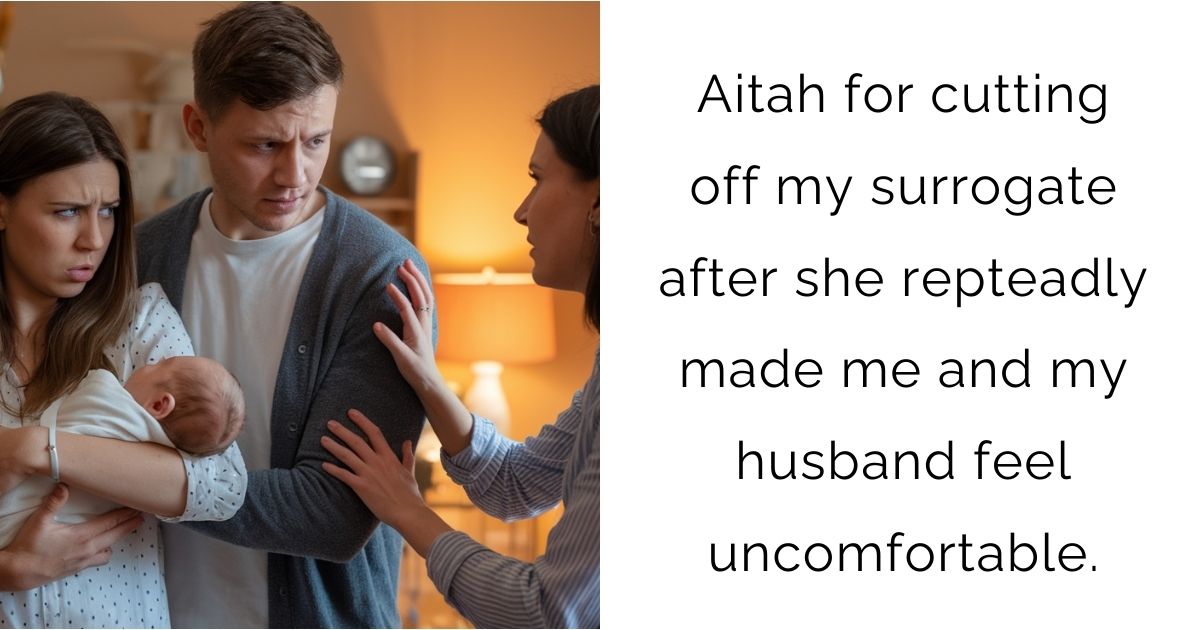 Aitah for cutting off my surrogate after she repteadly made me and my husband feel uncomfortable ?