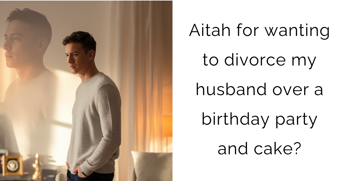 Aitah for wanting to divorce my husband over a birthday party and cake?