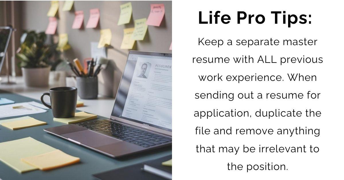 Every Experience Counts: Crafting Your Ultimate Master Resume