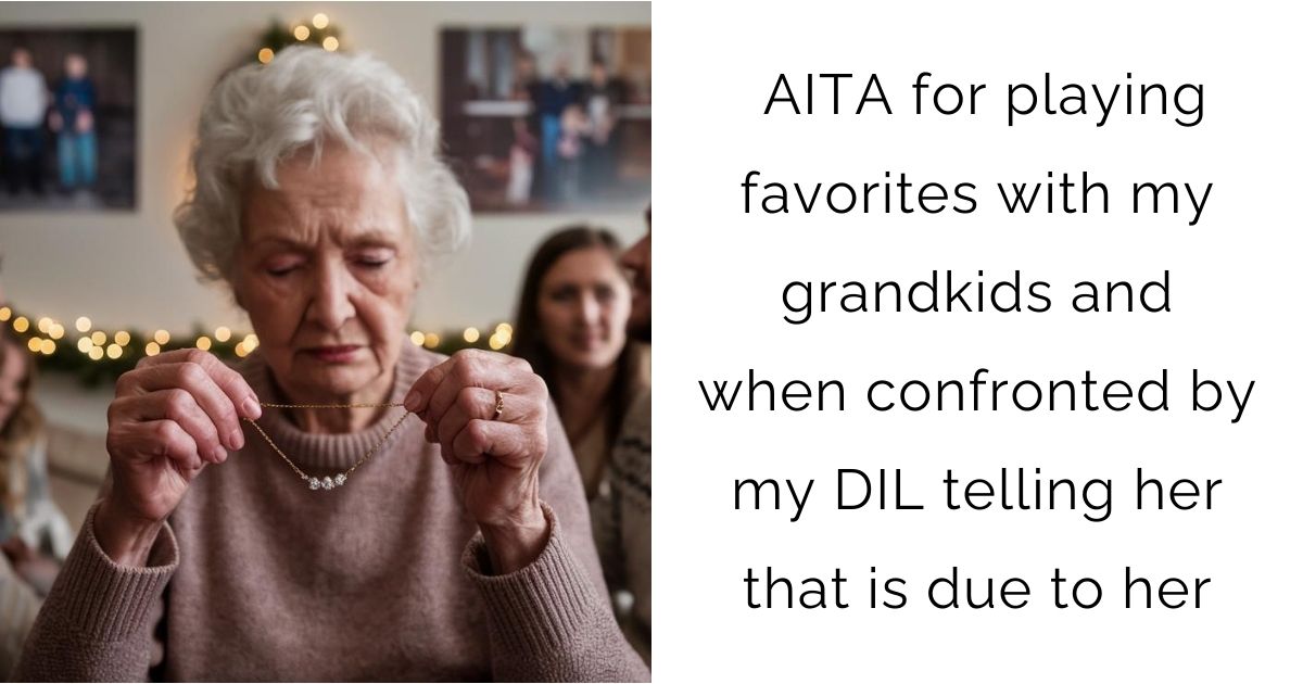AITA for playing favorites with my grandkids and when confronted by my DIL telling her that is due to her