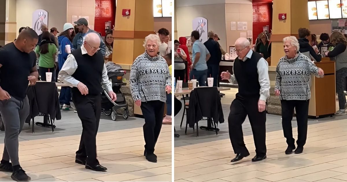 Elderly Couple’s Dance Moves Shine In Mall Video That’s Going Viral